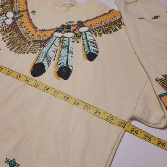 Vintage 1993 Native American Southwestern Sweatshirt Glitter Large/XL Womens - Picture 8 of 10